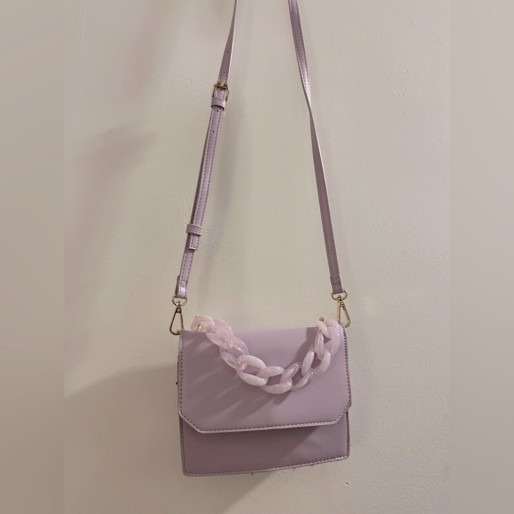 Lavender purple cross body bag